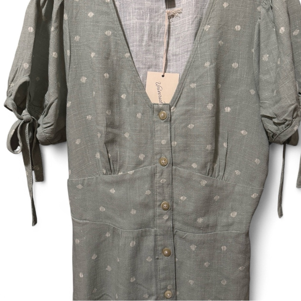 Universal Thread Olive Midi Dress with Button Detail - Picture 4 of 4